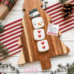 Étiquette à biscuits imprimable - Voulez-vous construire un bonhomme de neige 2 x 2