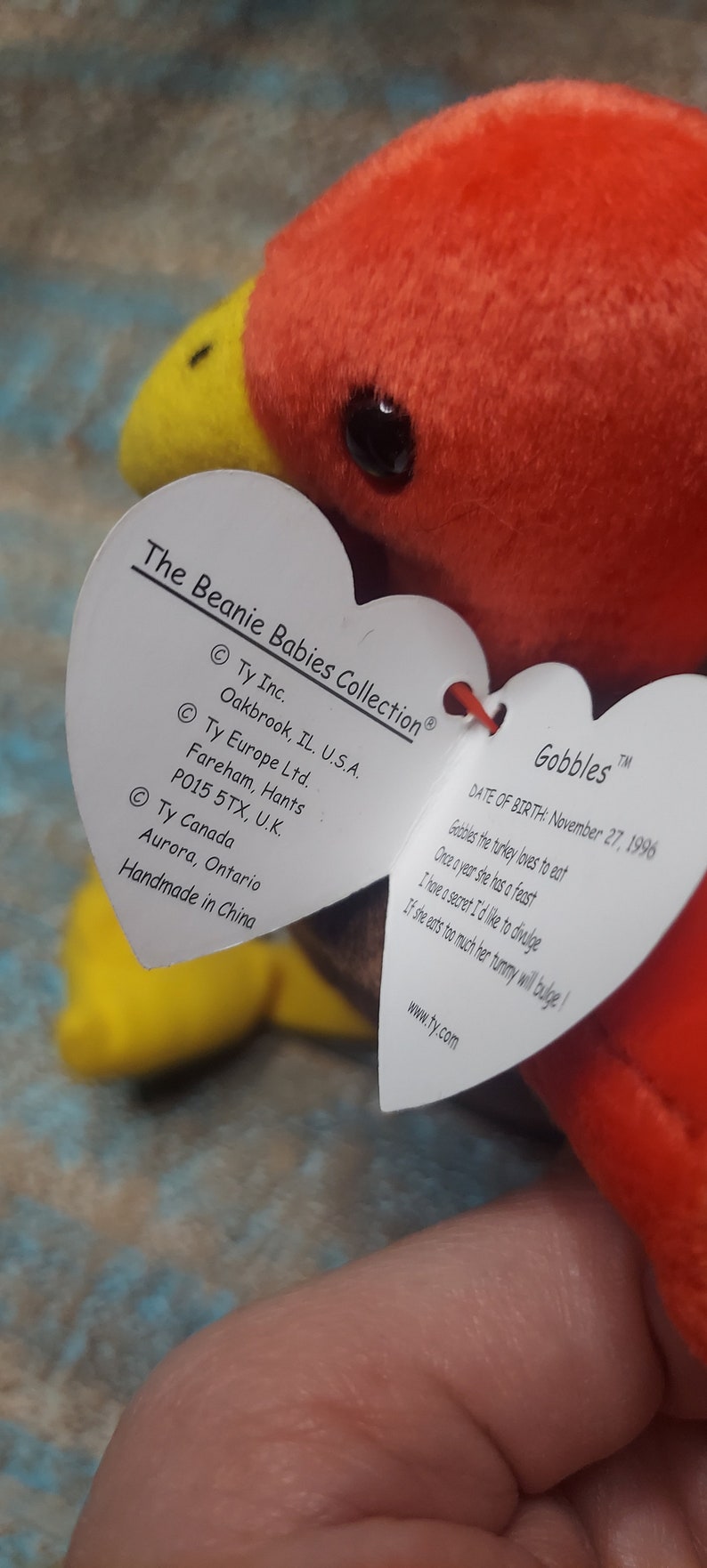 Rare Gobbles the Turkey Beanie Baby W/tag Errors - Etsy