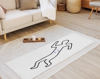I'm OK, Humorous Funny Chalk Outline Yoga Workout mat