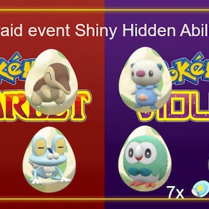 Pokémon Scarlet and Violet 6iv Hidden Ability Shiny raid event set