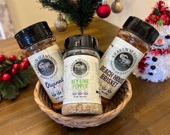 Kraken Holiday Gift Pack | Christmas Spice Set | Original Key Lime Pepper Brisket Seasoning Gift Box | Gourmet Spice Trio | KrakenSeasoning