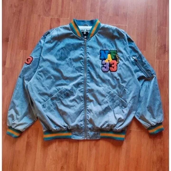 激レアNAF NAFナフナフMA-1フライトボンバージャケットワッペン刺繍古着紺 Naf Naf Bomber - Etsy