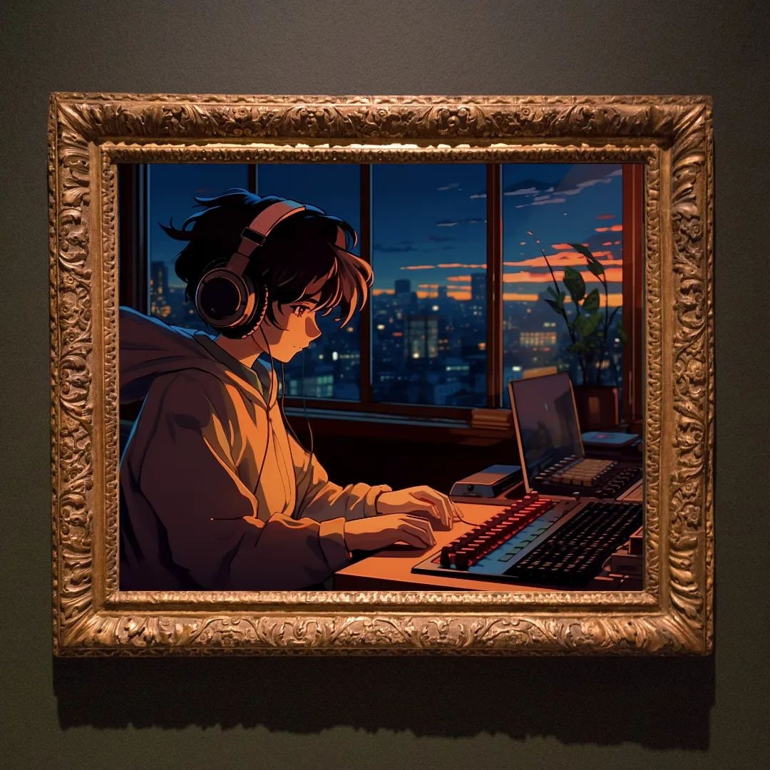 Lofi art / lofi digital art / Lofi acogedor stream / Lofi Etsy México
