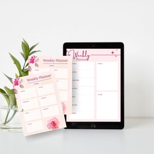 Digitale Weekly Planner (ONGEDATEERD) download planner, planner, ongedateerde digitale planner, esthetische digitale planner digitale organisatie