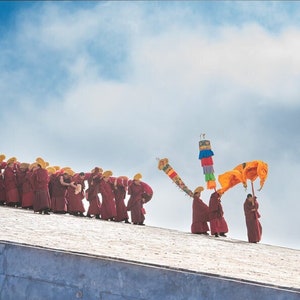 Tibet New Year Festival - Transporting the Buda - Digital Download - Printable Wall Art, Digital Print, Digital Art, Digital Wallpaper