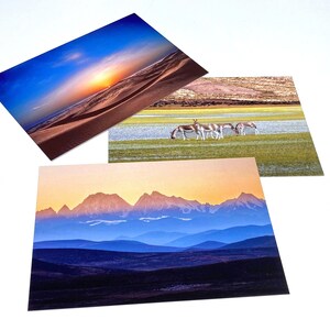 Lot de 3 cartes postales imprimées professionnellement, cartes postales paysages, sélection aléatoire du travail du photographe dans des cartes postales