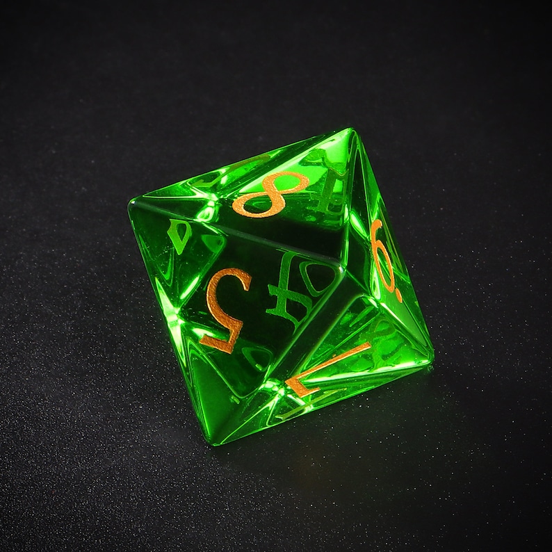 Dd Set Full Set Paladin D&D Dice Set| Green Glass Polyhedral Dice Set ...