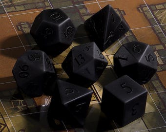Natuurlijke obsidiaan DnD-dobbelstenenset | Edelsteen Dnd-dobbelstenenset | Gemstone Dungeons and Dragons tafelblad gaming-RPG DND-rol veelvlakken Gming-dobbelstenenset