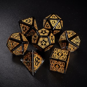 Priest Gray Crystal DnD Dice Set| Furvous K9 Glass Dnd Dice Set | Dungeons and Dragons Tabletop Gaming RPG Role Polyhedral Gaming Dice Set