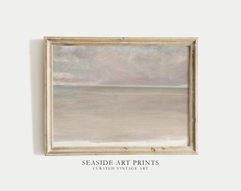Impresión artística de paisaje costero vintage - Pintura de paisaje marino antiguo, Arte mural costero, Decoración costera, Decoración náutica discreta, DESCARGA DIGITAL