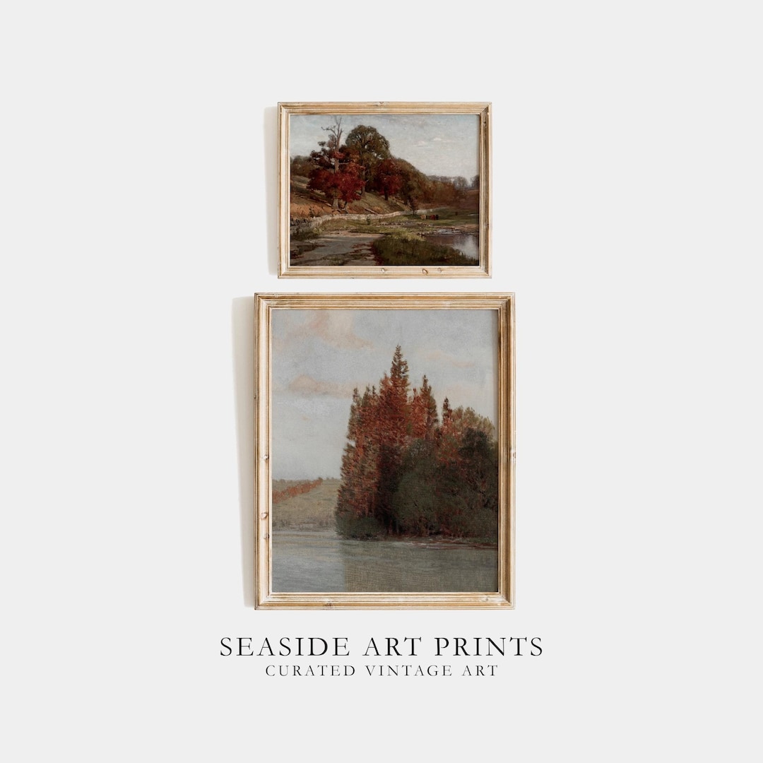 Autumn Gallery Set - Antique Fall Art Paintings, Landscape Gallery Wall ...