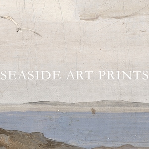 Seaside landscape art print - Set of three, Seascape painting, Neutral ocean art, Seascape decor, Muted nautical wall decor, MAILED PRINT image 5