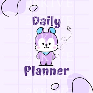 BT21 MANG Daily Planner Digital Planner Calendar GoodNotes