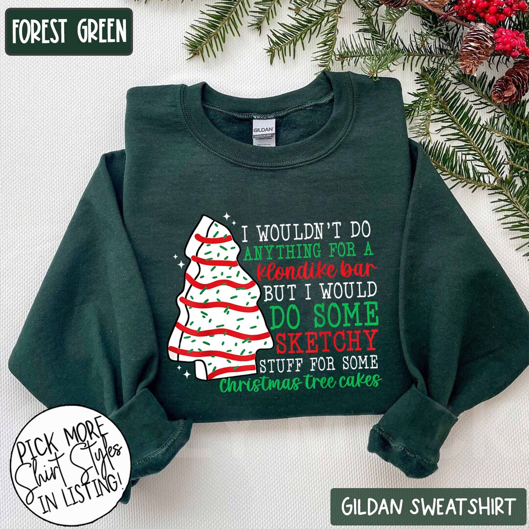 Christmas Tree Cake Sweatshirt Farm Fresh Christmas Tree Etsy