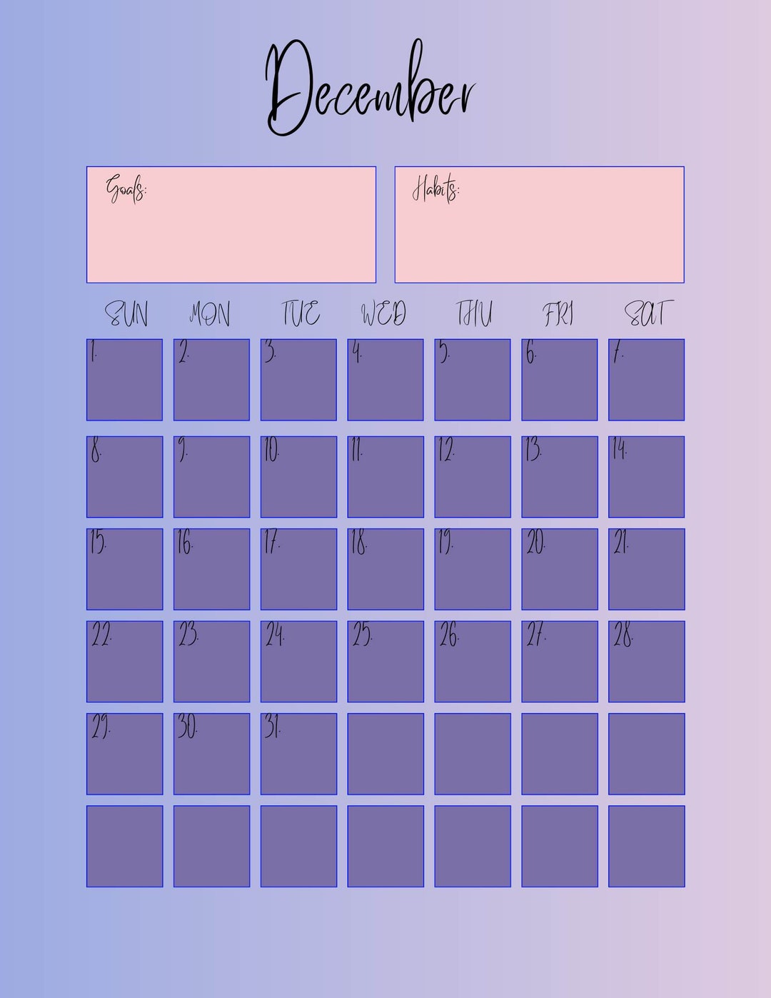 PDF Printable 2024 Planner Etsy