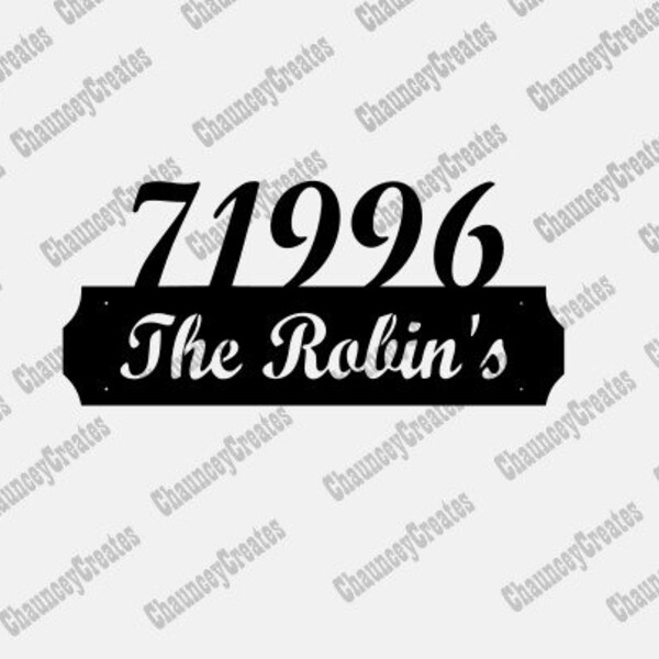 Address Sign Dxf Etsy