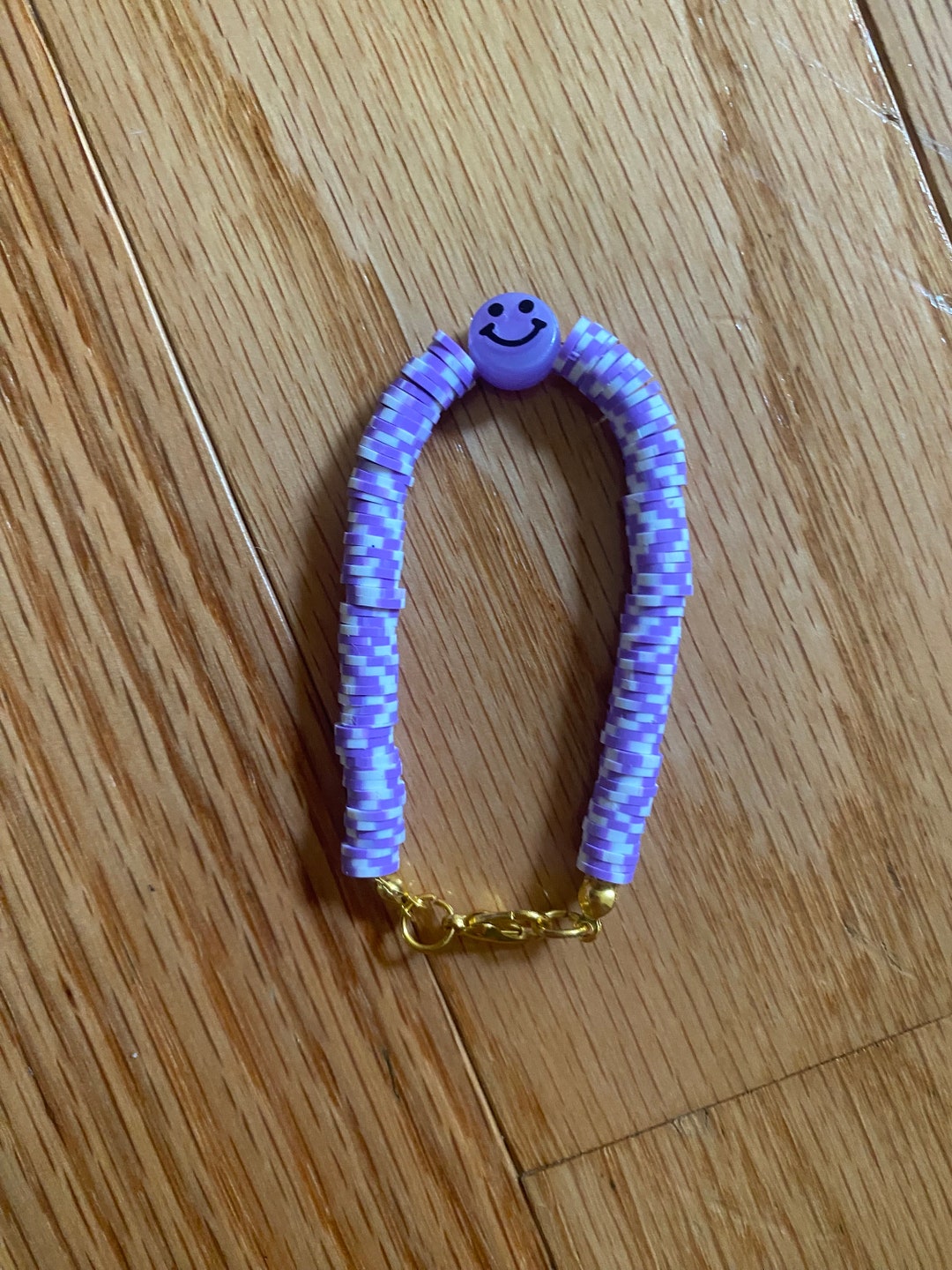 Purple Smiley Face Bracelet - Etsy