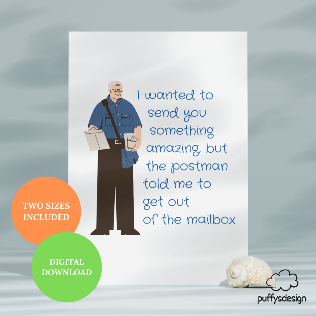 Humorous Greeting Card Funny Mailbox Quote A6 & US Letter Etsy