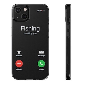 Bass Fish Fishing Hard Rubber TPU Slim Case Cover for iPhone 15 14