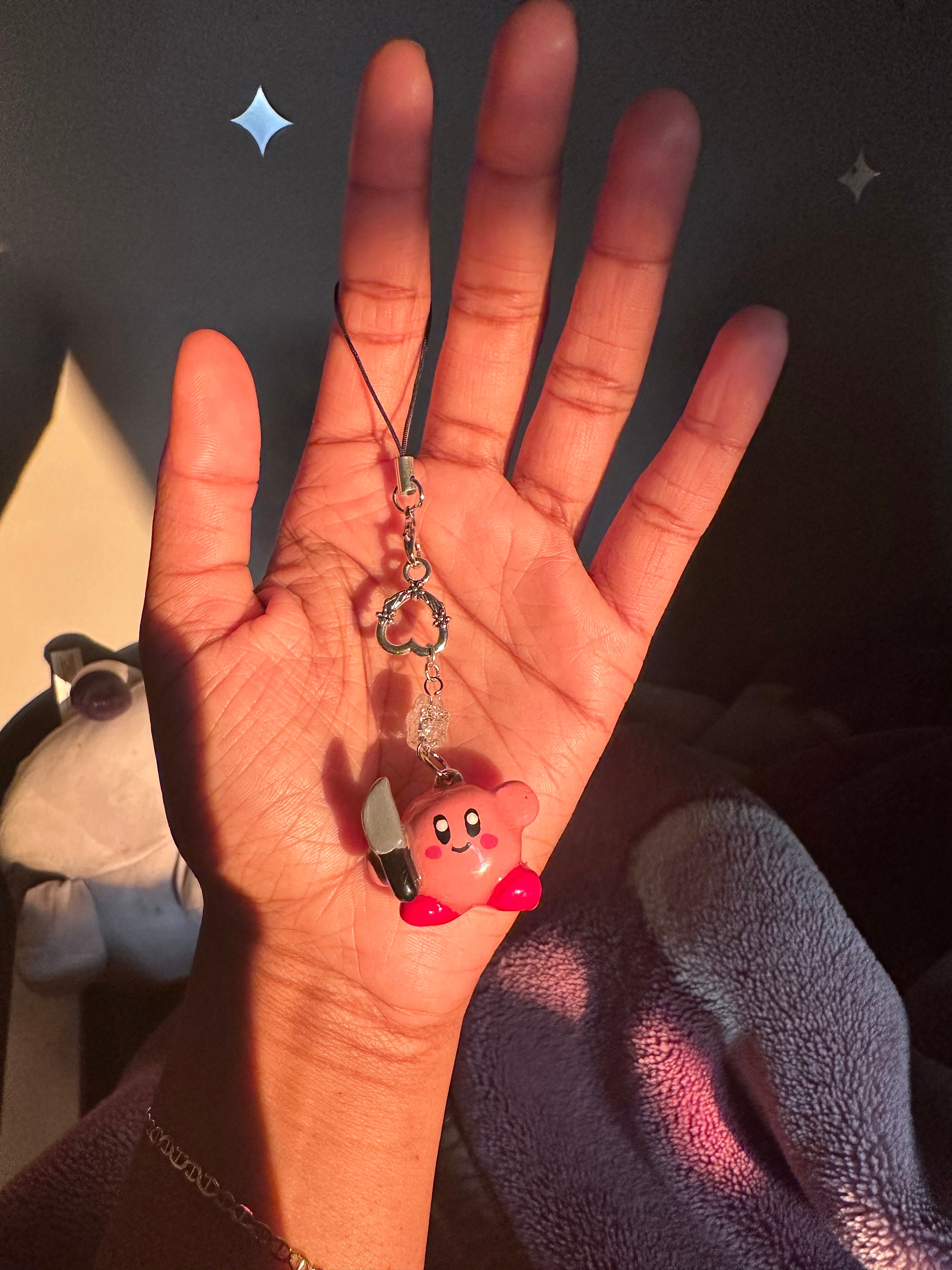 Kirby Charm Keychain / Phone Charm / Tamagotchi Charm / Switch Charm