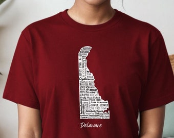 Delaware Tee, Delaware Shirt, Delaware T-Shirt, Delaware Gift, Delaware Pride, Delaware Slang, Delaware Map Shirt
