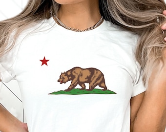 California Bear Tee, The Bear State, California Flag Shirt, California T-Shirt, California Gift, California T-Shirt, California Pride