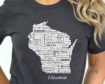 Wisconsin Lingo T-Shirt, Wisconsin Shirt, Wisconsin Tee, Wisconsin Slang, Wisconsin Slang Shirt, Sconnie, Wisconsin Gift