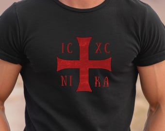Nika Symbol Tee, Christian Symbol, Christian Symbol Tee, Christian Shirt, Christian Cross Shirt, Christian Cross Tee, Victory in Christ