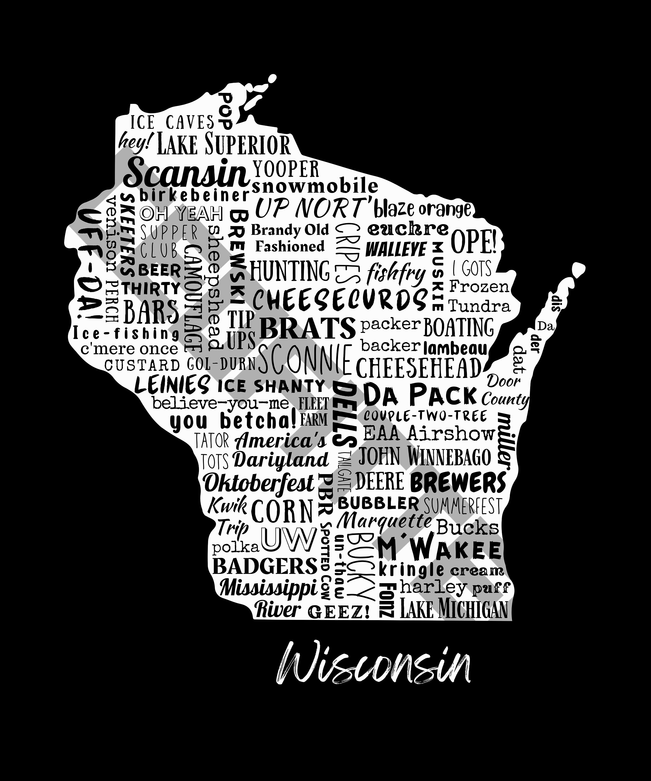 Wisconsin Lingo Tshirt, Wisconsin Shirt, Wisconsin Tee, Wisconsin