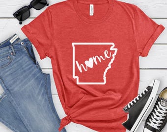 Arkansas Home Tee, Arkansas Home Shirt, Arkansas Home T-Shirt, Arkansas Shirt, Arkansas Tee, Arkansas T-Shirt, Arkansas Gift, Love Arkansas