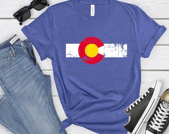 Colorado Flag Tee, Colorado Flag Shirt, Colorado Flag T-Shirt, Colorado Pride, Colorado Shirt, Colorado T-Shirt, Colorado Tee