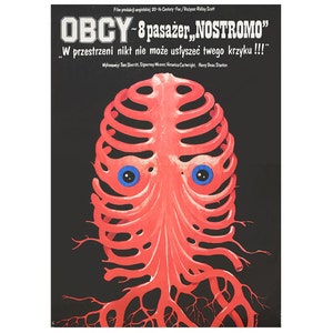 Alien - Original vintage 1980 Polish poster by JAKUB EROL. Classic of Polish school of posters
