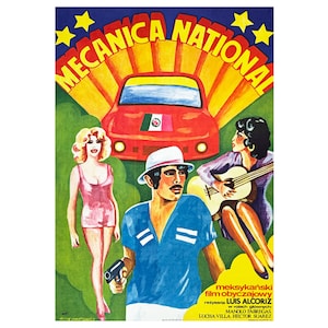 Mecanica national. Original vintage 1978 Polish poster by MARIA IHNATOWICZ. Polish School of Posters