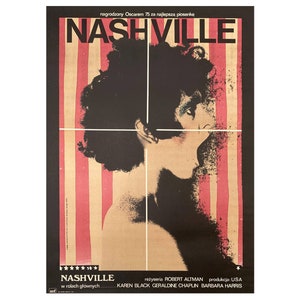 Nashville. Original vintage 1976 Polish Poster by Andrzej Klimowski