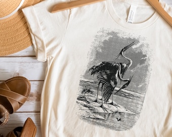 Blue Heron Bird Shirt, Your Order Plants a Tree