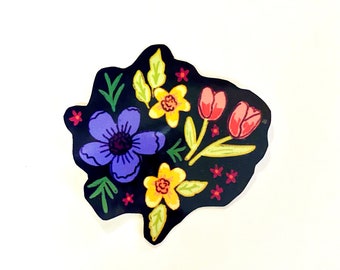 Waterproof flower sticker floral sticker