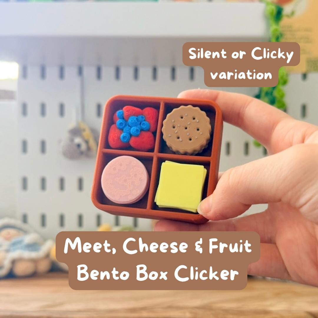 Meet, Cheese & Fruit Bento Box Clicker Fidget Toy – Clicky or Silent ...