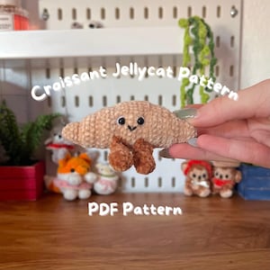 Crochet amigurumi Croissant Jellycat pattern, PDF Pattern, US terms