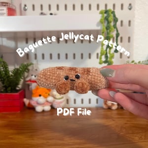 Crochet amigurumi Baguette Jellycat pattern, PDF Pattern, US terms