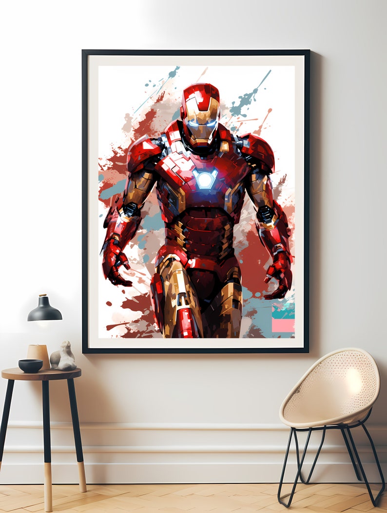 Superhero poster, Digital Download, Iron man, Printable Wall Art Decor, New Home gift on Etsy.