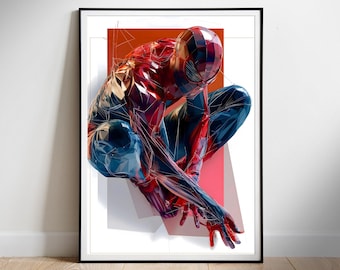 Spiderman Movie Poster: Superhero Fan Art (Digital Download)