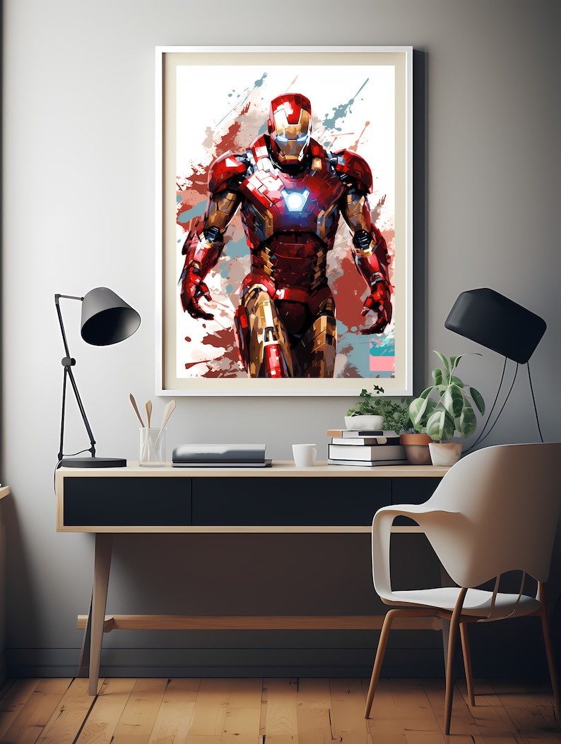 Superhero poster, Digital Download, Iron man, Printable Wall Art Decor, New Home gift on Etsy.