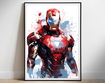 アイアンマンポスター：スーパーヒーロー映画のファンアート（デジタルダウンロード）