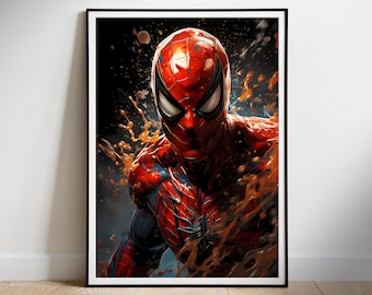 Impression de fans de Spiderman : affiche du film de super-héros (téléchargement numérique)