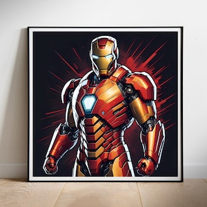 Iron Man digitales Poster, Fan Art Film Druck, Sofort Download, druckbare Wandkunst, Geschenk