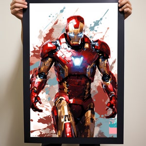 Superhero poster, Digital Download, Iron man, Printable Wall Art Decor, New Home gift on Etsy.