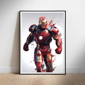 Superheld Poster, digitaler Download, Iron man, Fan Art Film Druck, druckbare Wand Kunst Dekor, neues Zuhause Geschenk