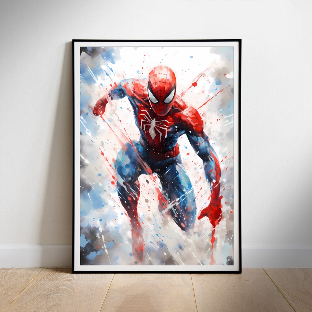 Spiderman Poster, Superhero Digital Download, Fan Art Movie Print ...