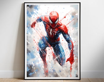 Spiderman Fan Art Print: Superhero Movie Poster (Digital Download)