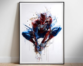 Spiderman Movie Poster: Superhero Fan Art Print (Digital Download)